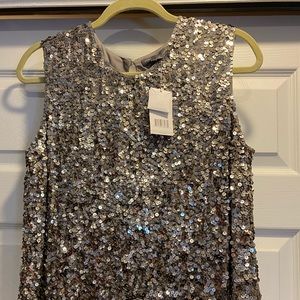 VINCE sequin top